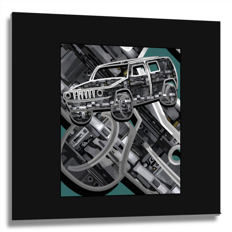 Super Cool Offroad Truck Metal Print Square | Artistshot