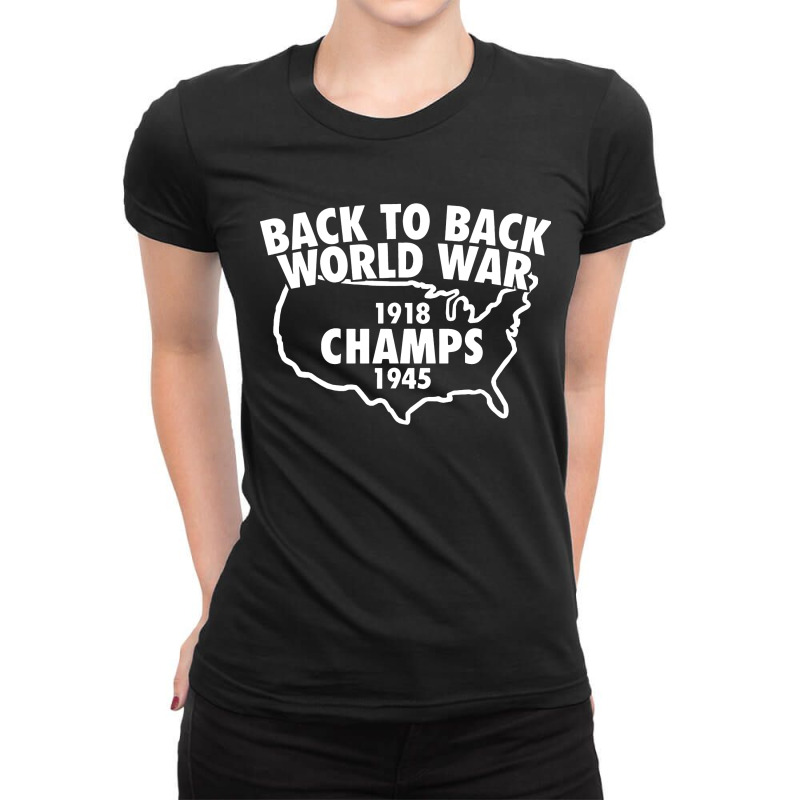 Back To Back World War Champs Ladies Fitted T-Shirt by Showa | Artistshot