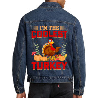 Thanksgiving Turkey I'm The Coolest Turkey Men Denim Jacket | Artistshot