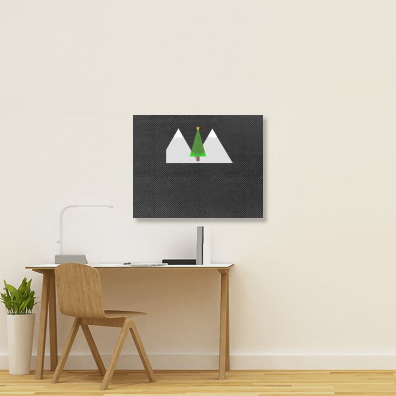 Christmas Starless Night Landscape Canvas Print | Artistshot