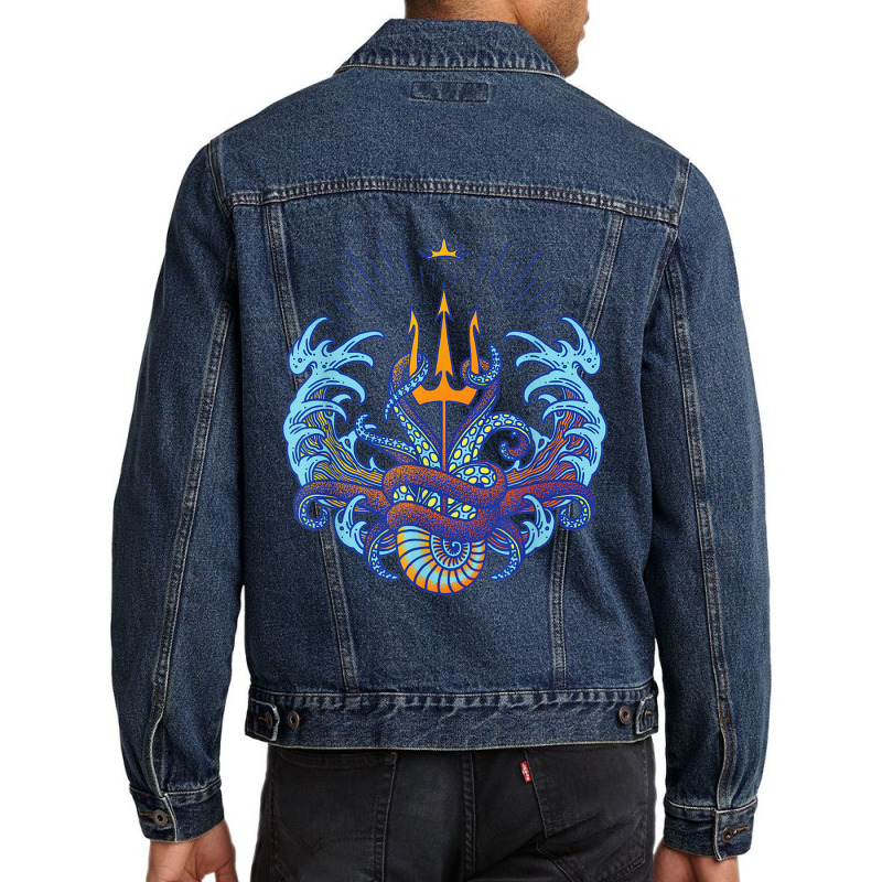 Villains Ursula Triton Symbol Men Denim Jacket by MabellaPlaxco | Artistshot