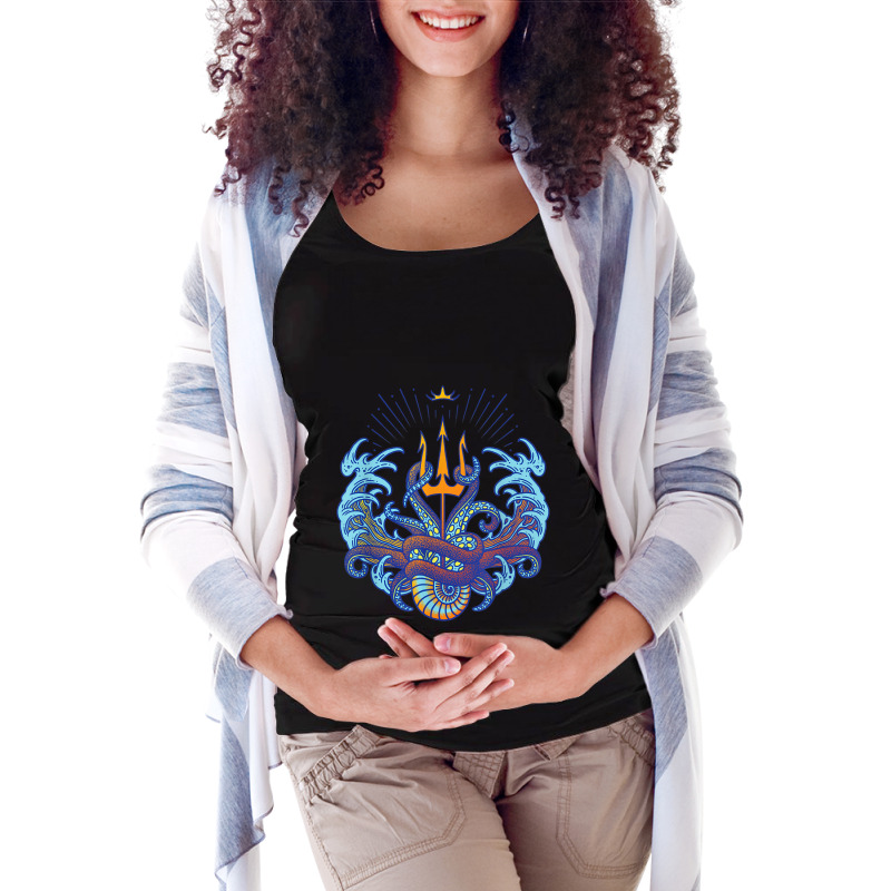 Villains Ursula Triton Symbol Maternity Scoop Neck T-shirt by MabellaPlaxco | Artistshot