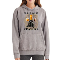 God Answers Prayers Warrior Men Christian Cross Lion Graphic Vintage Hoodie | Artistshot