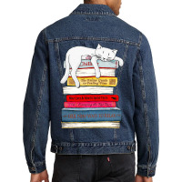 How To Chill Like A Cat Men Denim Jacket | Artistshot