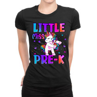 Little Miss Prek Unicorn Back To School Girls Ladies Fitted T-shirt | Artistshot