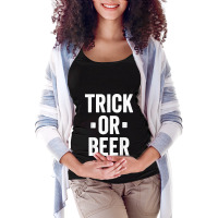 Trick Or Beer Trick Or Treat Halloween Costume Maternity Scoop Neck T-shirt | Artistshot