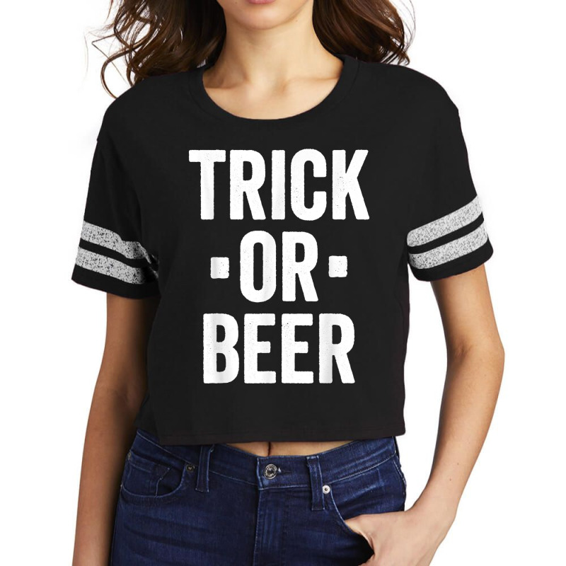 Trick Or Beer Trick Or Treat Halloween Costume Scorecard Crop Tee by cm-arts | Artistshot