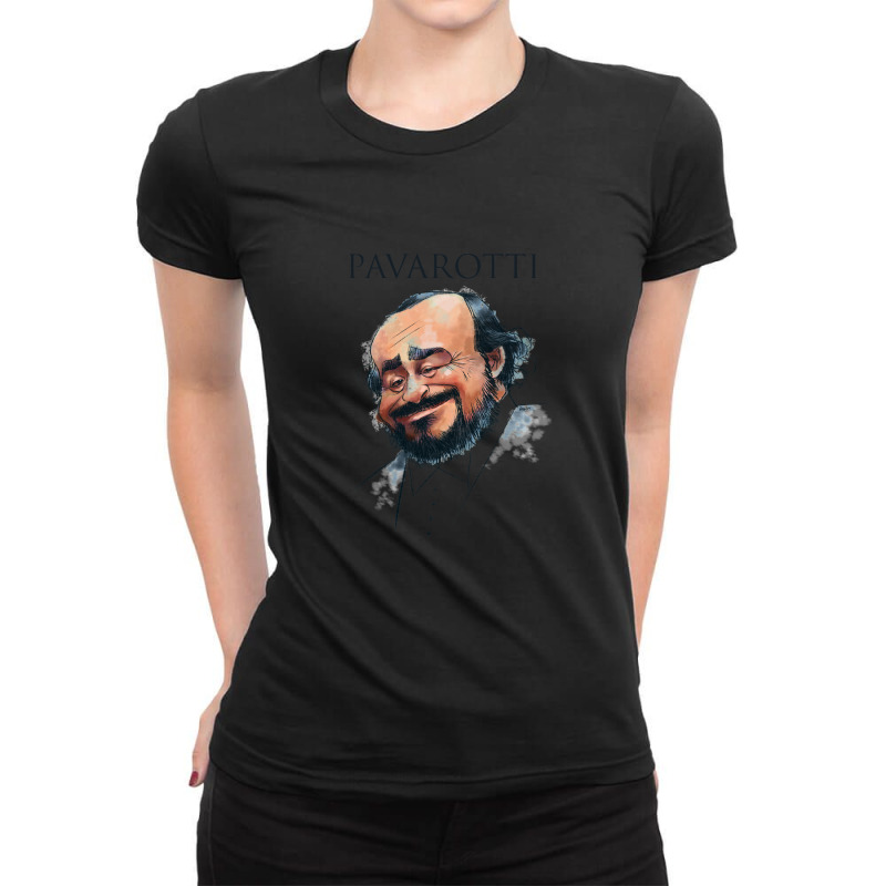 Opera Tenor Pavarotti Ladies Fitted T-shirt | Artistshot