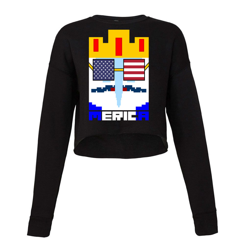 Merica. Ice King 2 Cropped Sweater by behindcedar22 | Artistshot