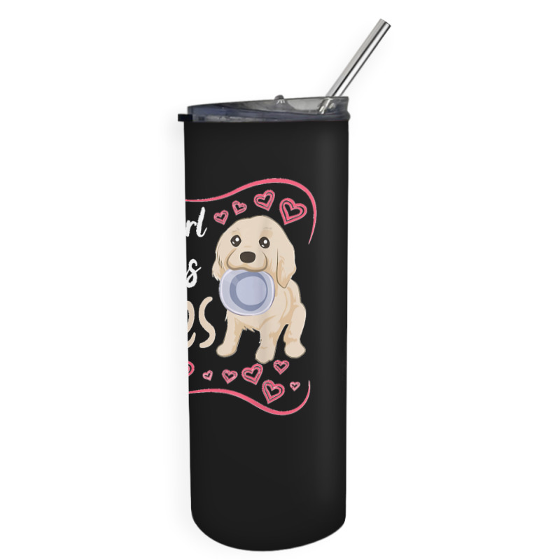 Dog Puppie Just A Girl Who Loves Puppies Skinny Tumbler | Artistshot