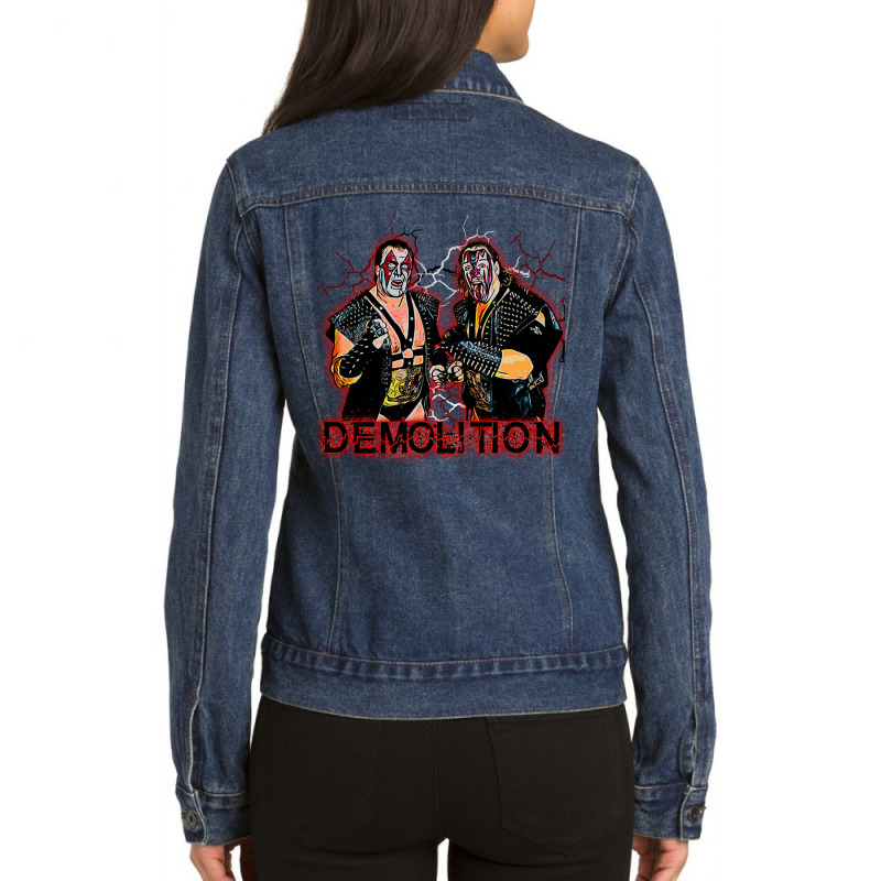 Demolition Ladies Denim Jacket by atereabag | Artistshot