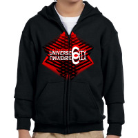 Universe City Youth Zipper Hoodie | Artistshot