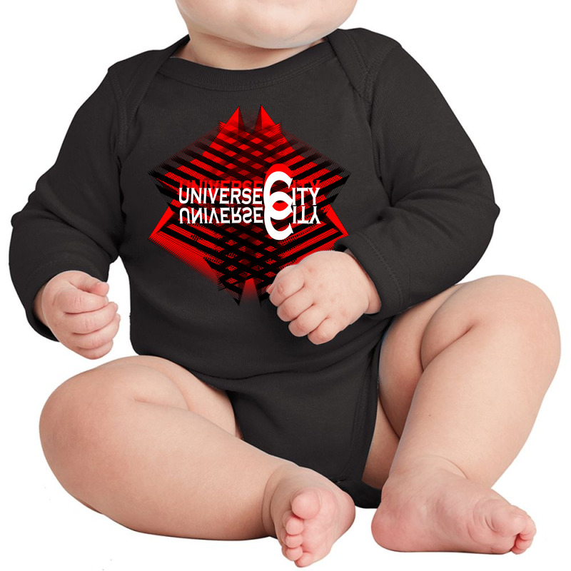 Universe City Long Sleeve Baby Bodysuit by nowlam | Artistshot