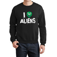 I Love Aliens Heart Face Alien Crewneck Sweatshirt | Artistshot