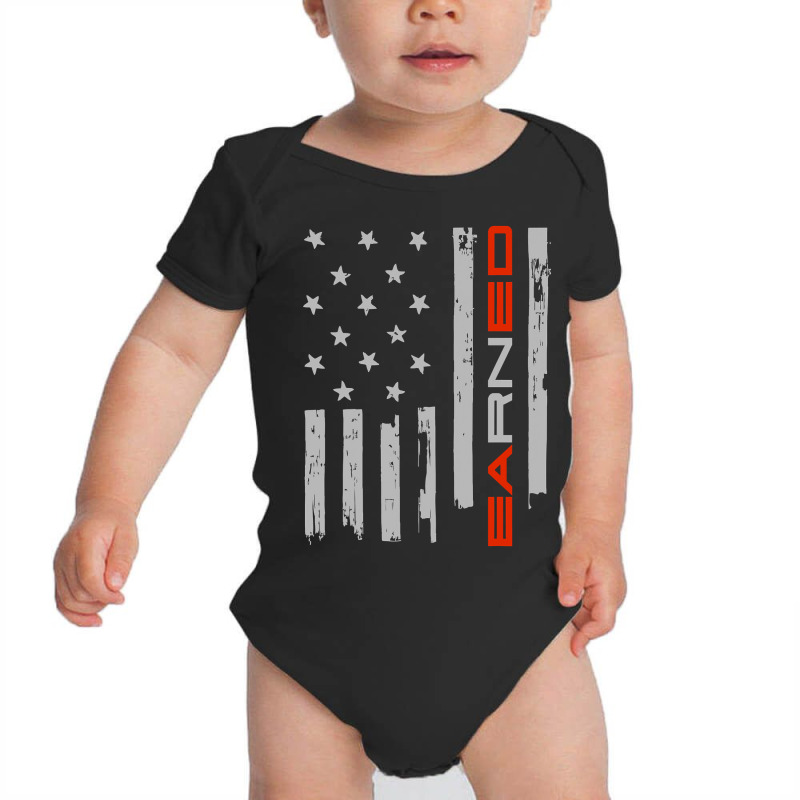 Earned Rn American Flag Gift  For New And Old Nurse Baby Bodysuit by Thanhhuong90 | Artistshot