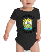 Womens Keroppi French Fries Fryday Friday Everyday V-neck Baby Bodysuit | Artistshot