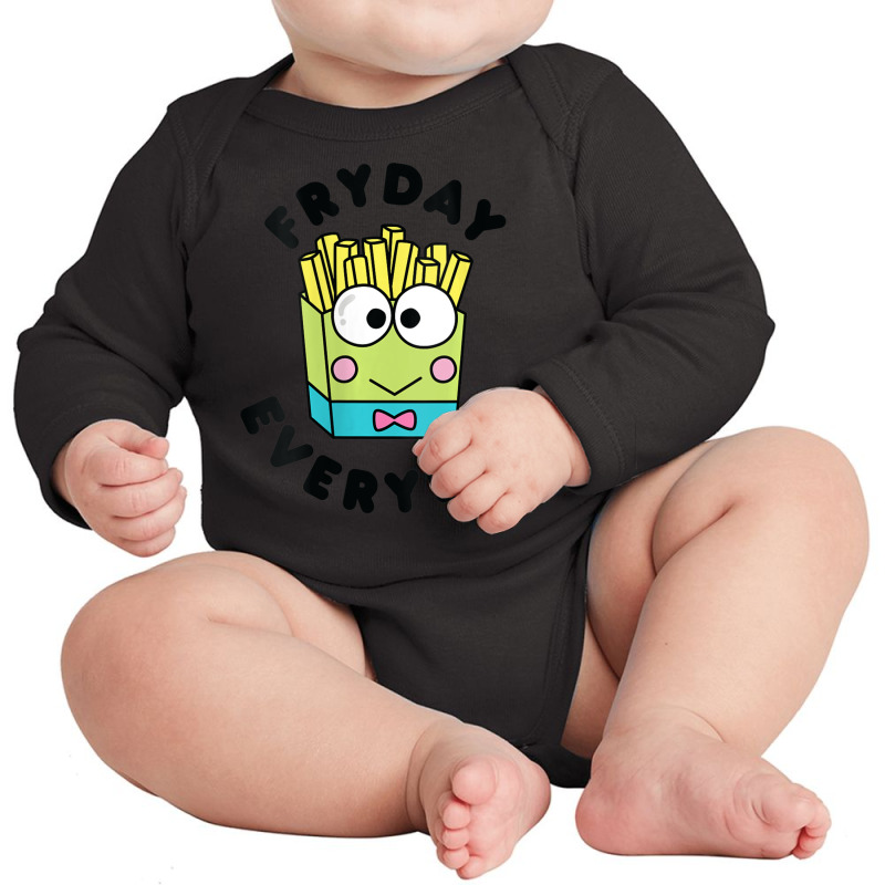 Womens Keroppi French Fries Fryday Friday Everyday V-neck Long Sleeve Baby Bodysuit by Kandurip541 | Artistshot