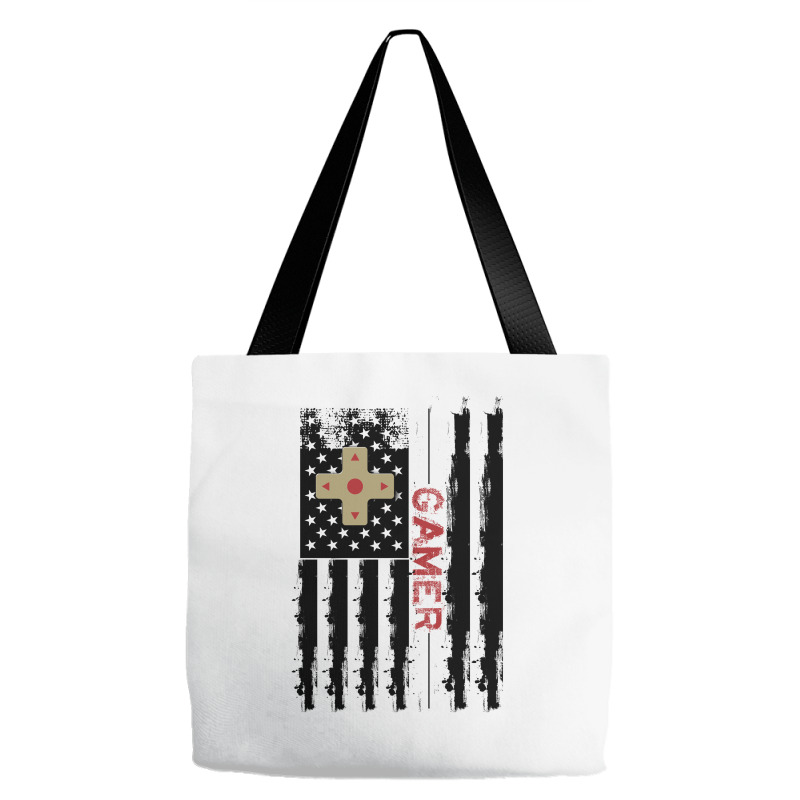 Gamer American Flag For Light Tote Bags | Artistshot