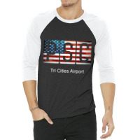 Psc Tri Cities Airport 3/4 Sleeve Shirt | Artistshot