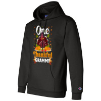 Thanksgiving Turkey Thanksgiving Day November 24 One Thankful Grammy Champion Hoodie | Artistshot