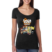 Kids The Loud House Loud Siblings On Couch Women's Triblend Scoop T-shirt | Artistshot