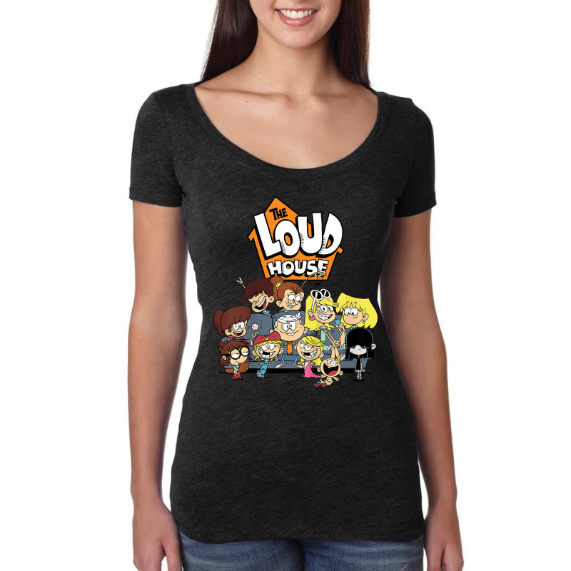 Kids The Loud House Loud Siblings On Couch Women's Triblend Scoop T-shirt by BuenaFukui | Artistshot