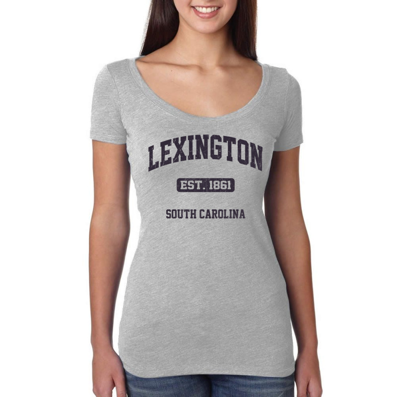 Lexington South Carolina Sc Vintage State Athletic Style Sweatshirt Women's Triblend Scoop T-shirt by cm-arts | Artistshot