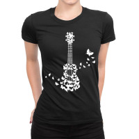 Ukulele Gift T  Shirt A Four String Ukulele Instrument With Beautiful Ladies Fitted T-shirt | Artistshot