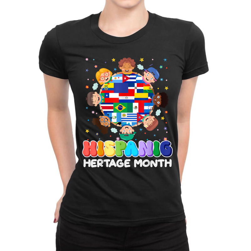 Hispanic Heritage Month Latin American Flag Kids Boys Girls T Shirt Ladies Fitted T-Shirt by cm-arts | Artistshot