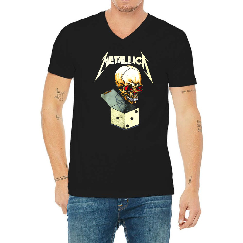 Vintage Metal Pushead Art V-Neck Tee by Whelving | Artistshot