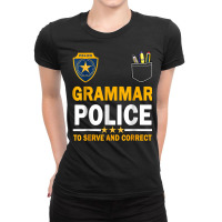 Funny English Teacher Grammar Police T Shirt Ladies Fitted T-shirt | Artistshot