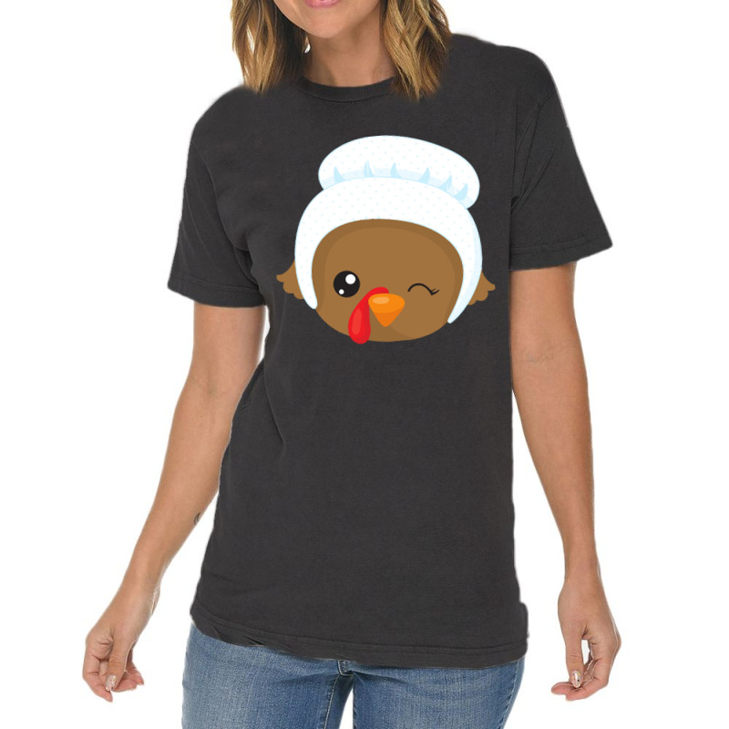 Thanksgiving Turkey Thanksgiving Turkey, Brown Turkey, Pilgrim Bonnet Vintage T-shirt | Artistshot