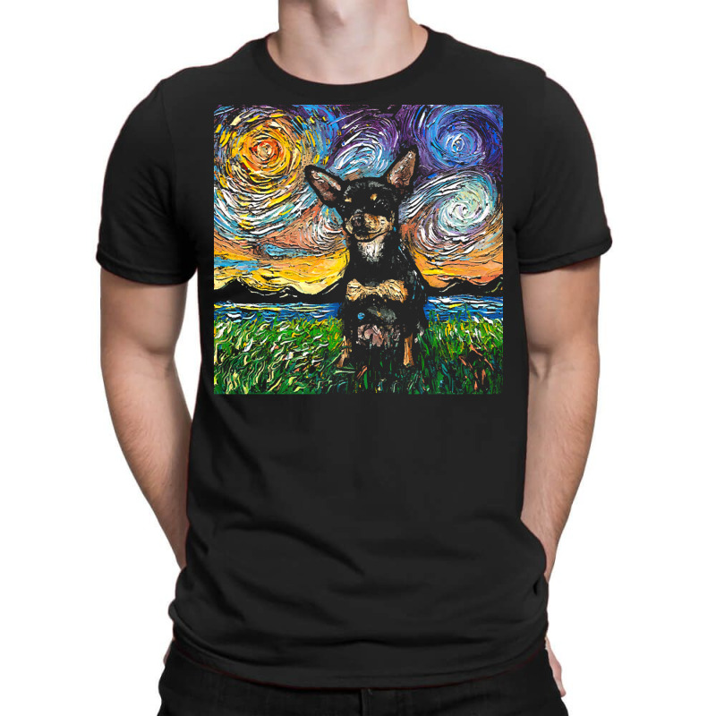 Chihuahua T  Shirt Short Hair Black And Tan Chihuahua Night T  Shirt T-shirt | Artistshot