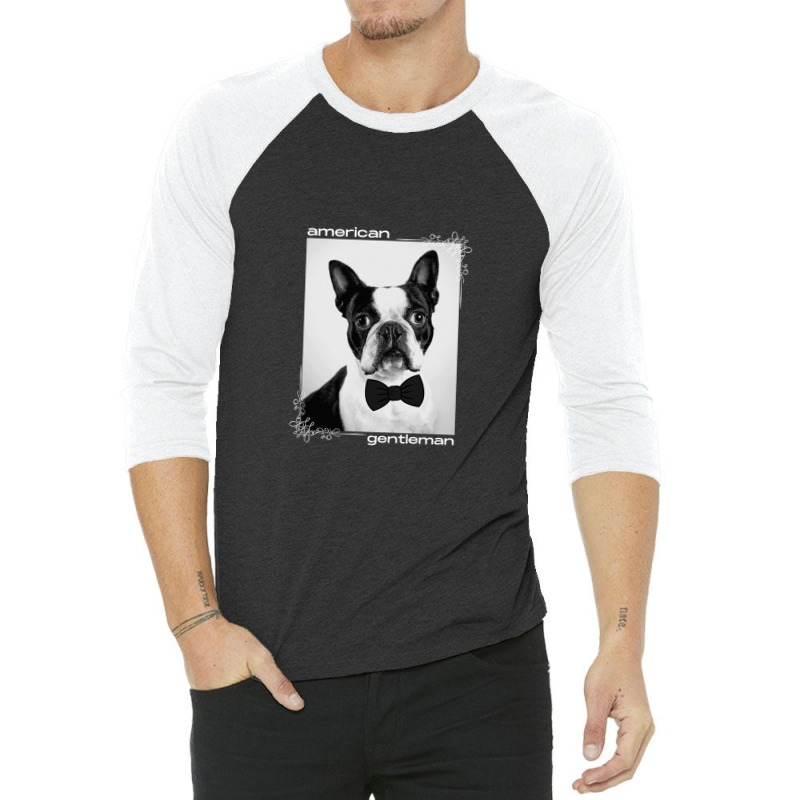 Boston Terrier Bowtie 3/4 Sleeve Shirt by AudreyRussian | Artistshot