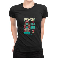 Monkey Island T-shirtlechucks Tiki Bar - Monkey Island - Retro Video G Ladies Fitted T-shirt | Artistshot