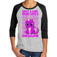 Nur Ein Mädchen, Das Drachen Liebt Youth 3/4 Sleeve | Artistshot