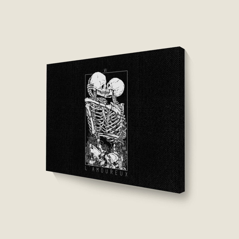 The Skull Telling Lovers 1 Landscape Canvas Print | Artistshot