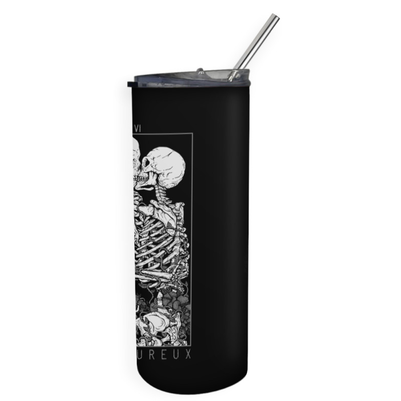 The Skull Telling Lovers 1 Skinny Tumbler | Artistshot