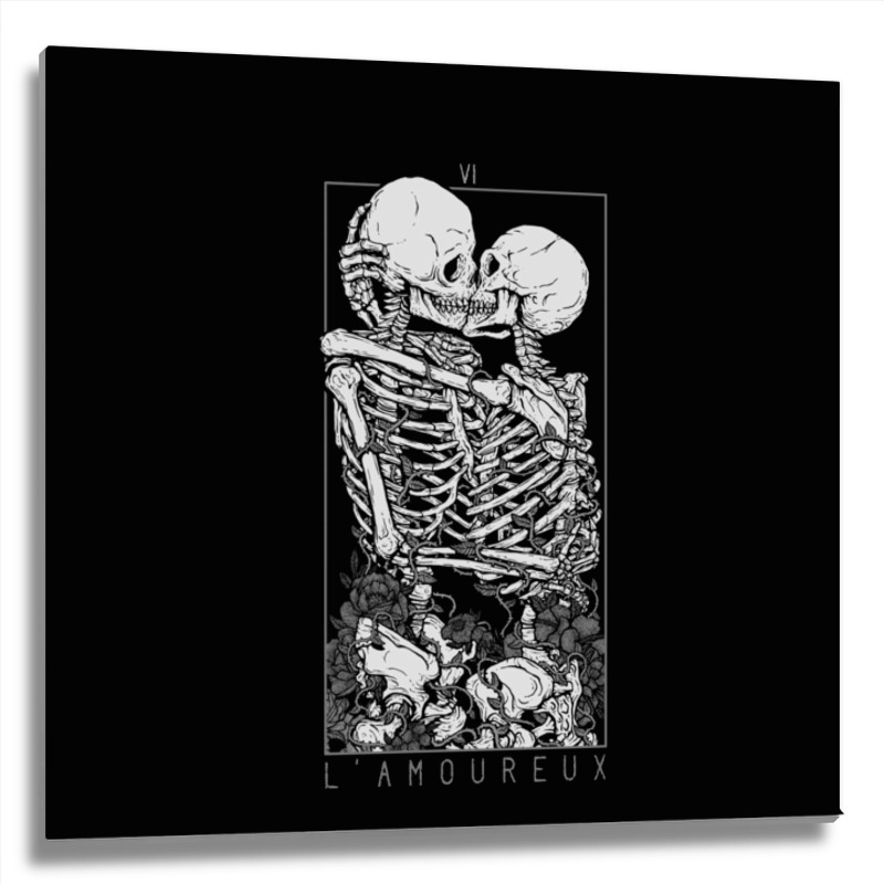 The Skull Telling Lovers 1 Metal Print Square | Artistshot