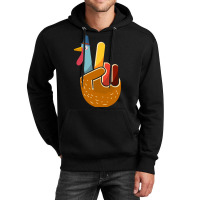 Thanksgiving Turkey Turkey Peace Hand Sign Thanksgiving (1) Unisex Hoodie | Artistshot