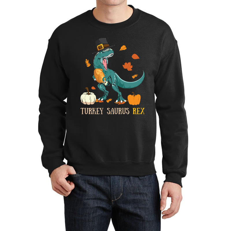 Thanksgiving Turkey Turkey- Saurus Rex Crewneck Sweatshirt | Artistshot