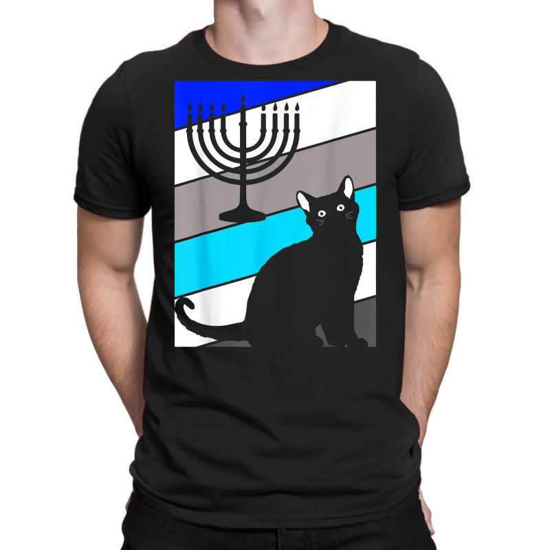 Cat Menorah Hanukkah Cute Kitten Chanukah Jewish Holiday T Shirt T-shirt | Artistshot