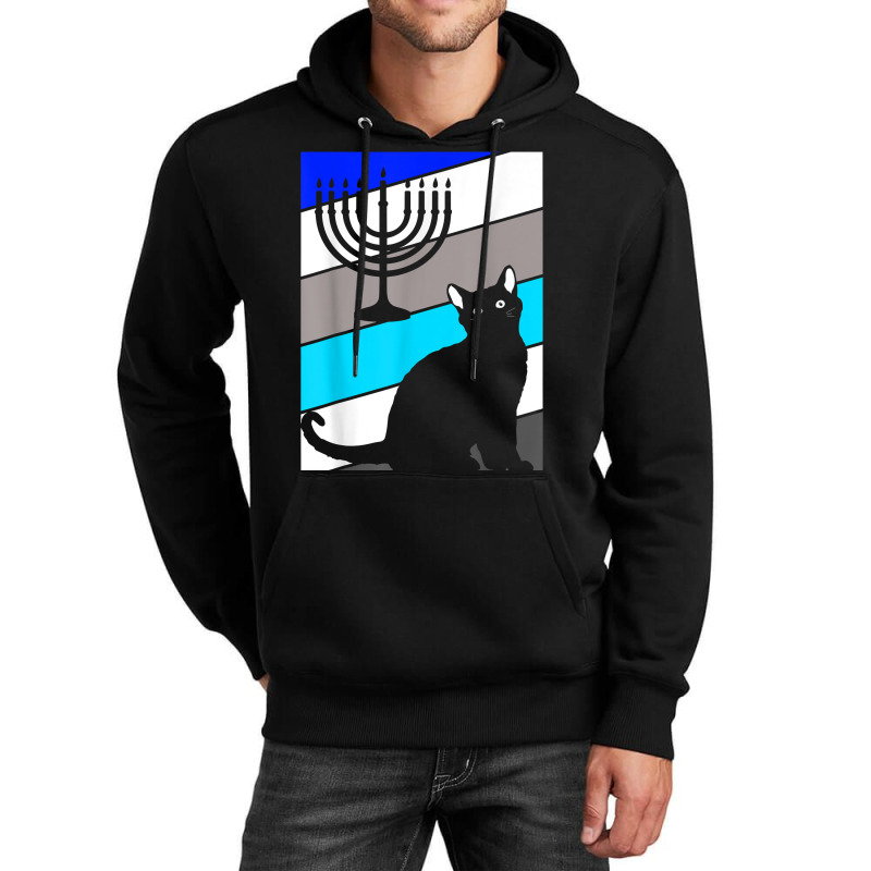 Cat Menorah Hanukkah Cute Kitten Chanukah Jewish Holiday T Shirt Unisex Hoodie | Artistshot