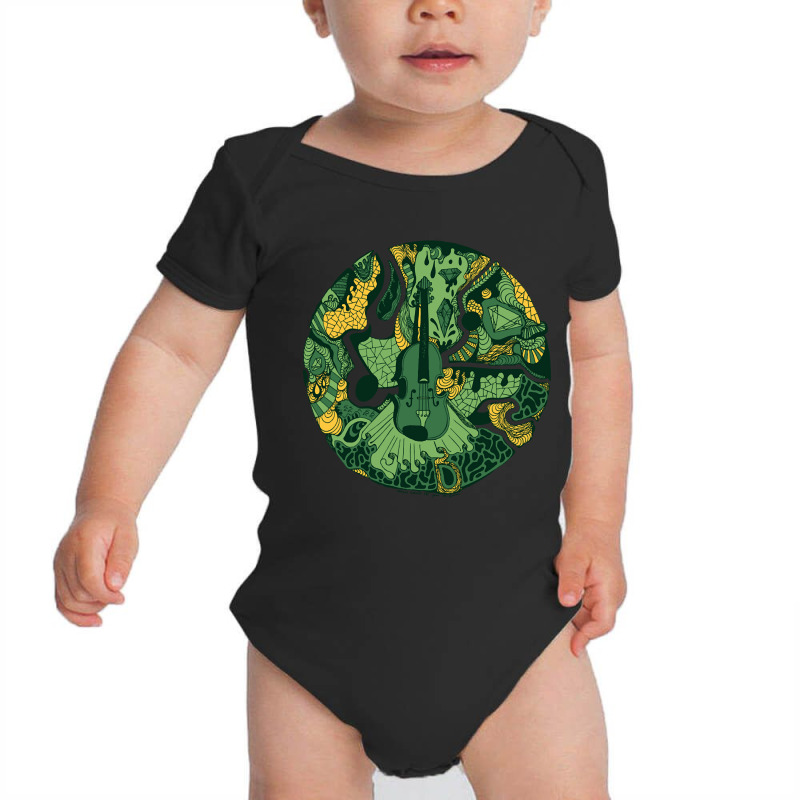 Forrest Green Circle Of Music Baby Bodysuit by Bertrand Angulo | Artistshot