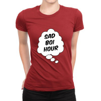 Sad Boi Hour Front Ladies Fitted T-shirt | Artistshot