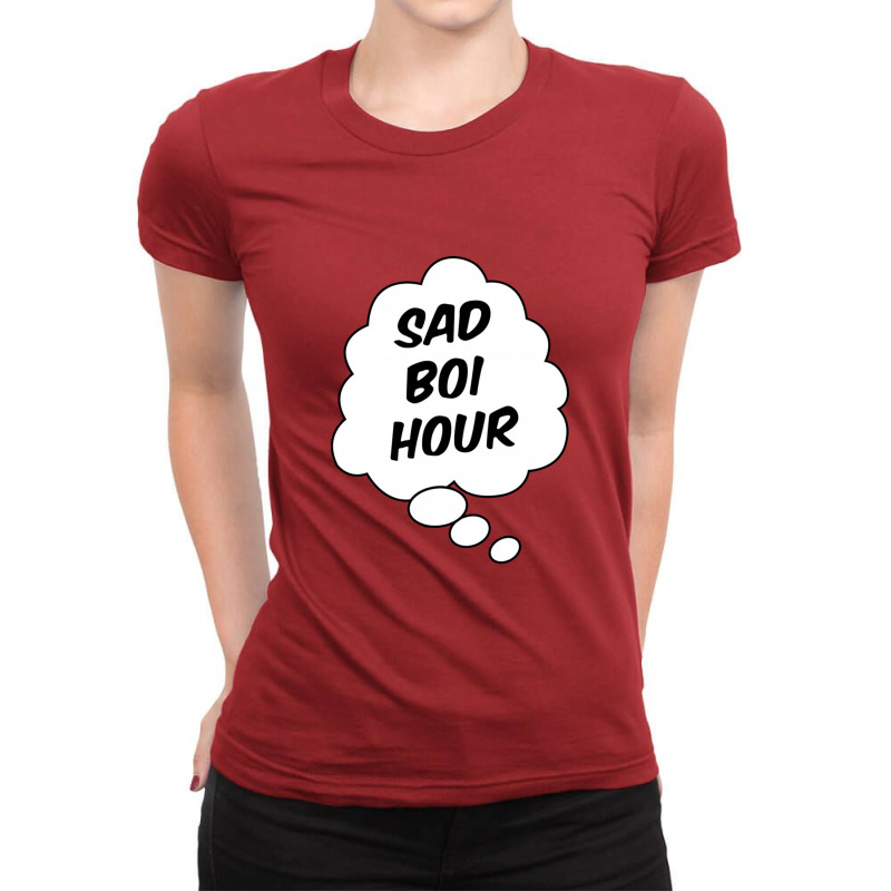 Sad Boi Hour Front Ladies Fitted T-Shirt by sudarsoy | Artistshot