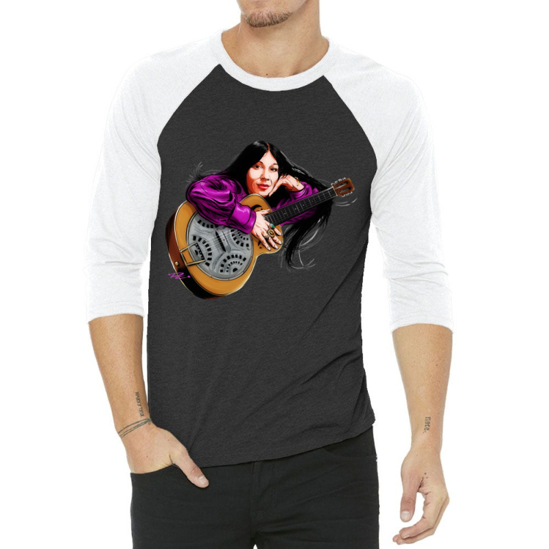 Buffy Sainte Marie - An Illustration By Paul Cemmick 3/4 Sleeve Shirt | Artistshot