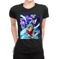 Trunks Vs Zamasu 1 Ladies Fitted T-shirt | Artistshot