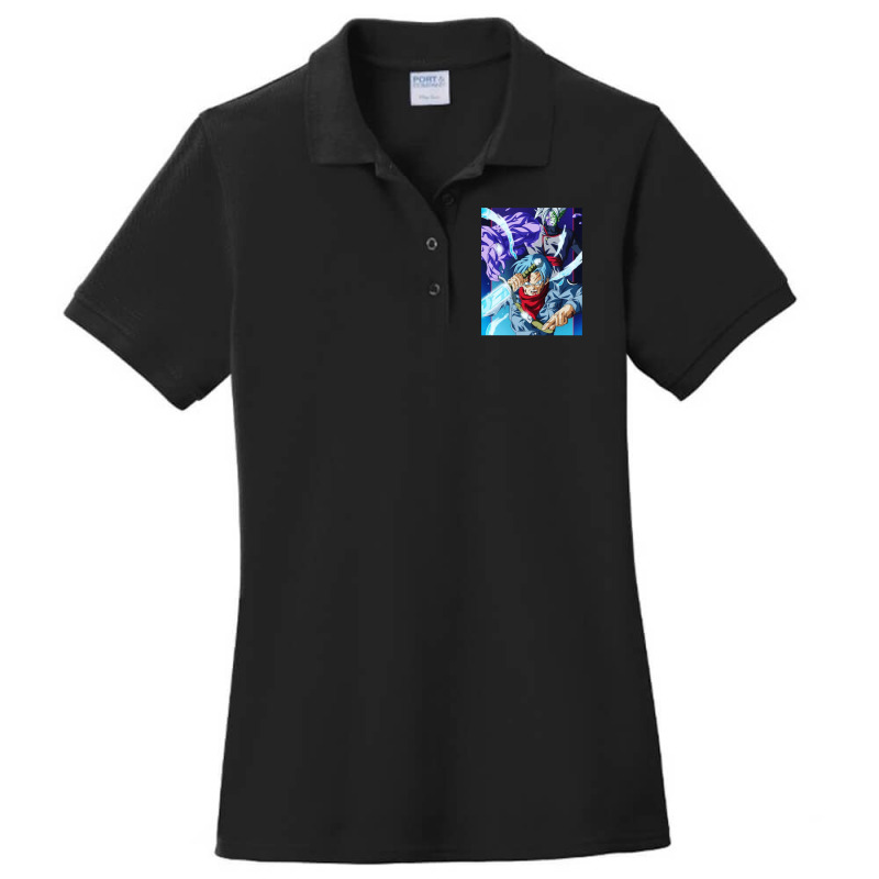 Trunks Vs Zamasu 1 Ladies Polo Shirt by PierceKnight | Artistshot