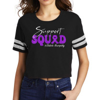 Support Squad Diabetic Neuropathy Awareness Purple Ribbon T Shirt Scorecard Crop Tee | Artistshot